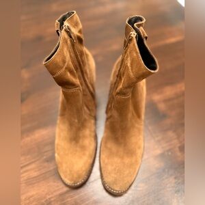 Paul Green Tan Suede Ankle Boot